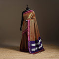 Cotton khun saree with chikki paras border 18 - handcrafted