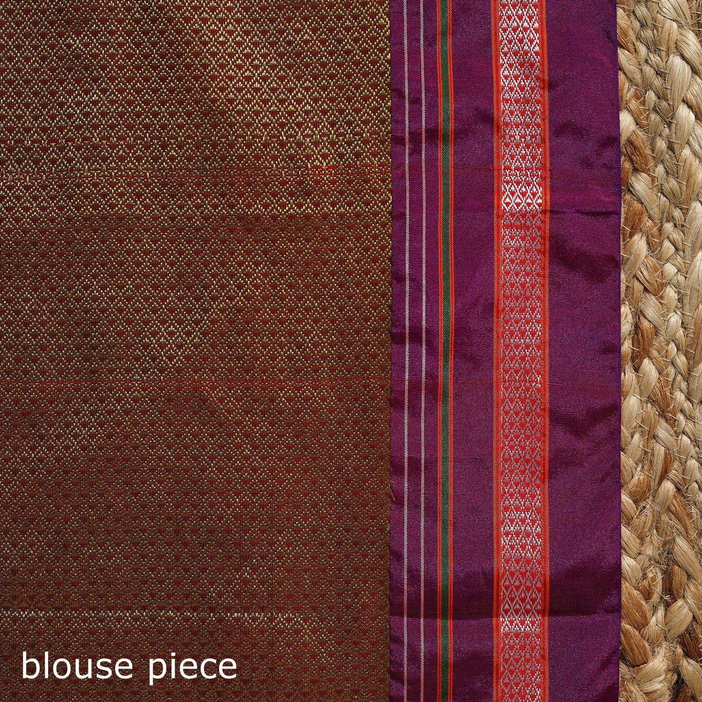 Cotton khun saree with chikki paras border 18 - handcrafted