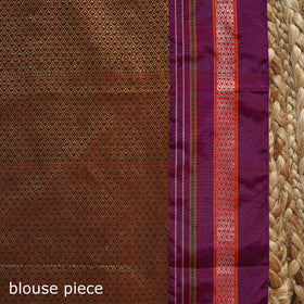 Cotton khun saree with chikki paras border 18 - handcrafted