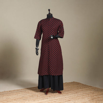 Cotton a-line jacquard kurta 05 - 2xl - handcrafted