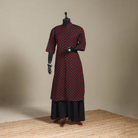 Cotton a-line jacquard kurta 05 - 2xl - handcrafted