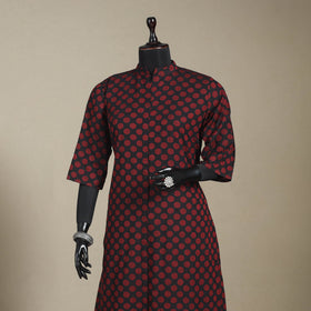 Cotton a-line jacquard kurta 05 - 2xl - handcrafted