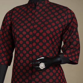 Cotton a-line jacquard kurta 05 - 2xl - handcrafted