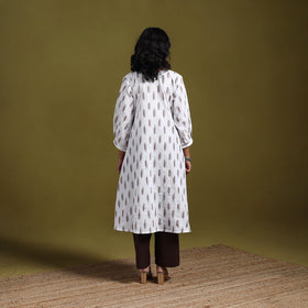 Cotton a-line pochampally ikat kurta for women 05