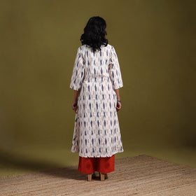 Cotton a-line pochampally ikat kurta for women 07