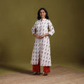 Cotton a-line pochampally ikat kurta for women 07