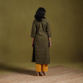 Cotton a-line pochampally ikat kurta for women 25