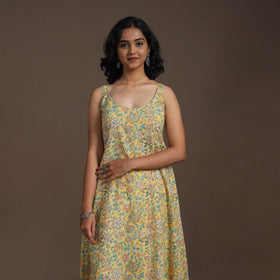 Block Print Cotton A-Line Sanganeri Kurta