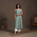 Block Print Cotton A-Line Sanganeri Kurta