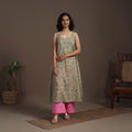 Block Print Cotton A-Line Sanganeri Kurta