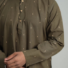 Cotton Long Jacquard Kurta for Men