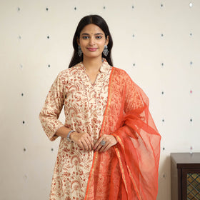 Cotton pedana kalamkari kurta set (set of 3) 02