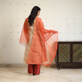 Cotton pedana kalamkari kurta set (set of 3) 02