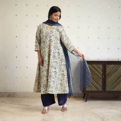 Cotton pedana kalamkari kurta set (set of 3) 04