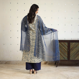 Cotton pedana kalamkari kurta set (set of 3) 04