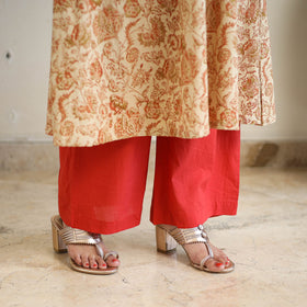 Block Print Cotton Pedana Kalamkari Kurta Set (Set of 3)