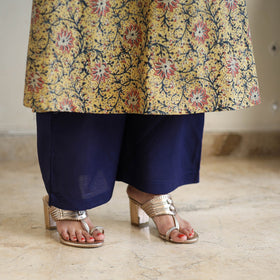 Block Print Cotton Pedana Kalamkari Kurta Set (Set of 3)