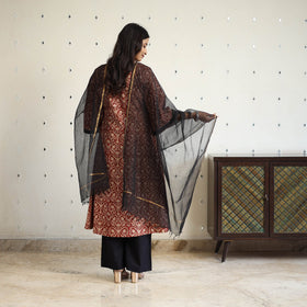 Block Print Cotton Pedana Kalamkari Kurta Set (Set of 3)