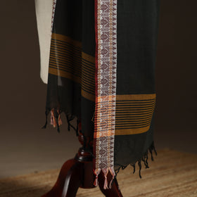 Cotton plain dupatta with thread border 55 - handcrafted