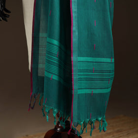 Cotton plain dupatta with thread border 59 - handcrafted