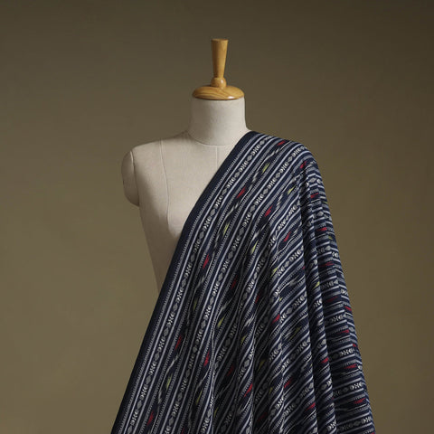 Cotton pochampally dabi ikat fabric 05 - handcrafted