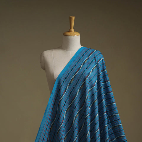 Cotton pochampally dabi ikat fabric 14 - handcrafted