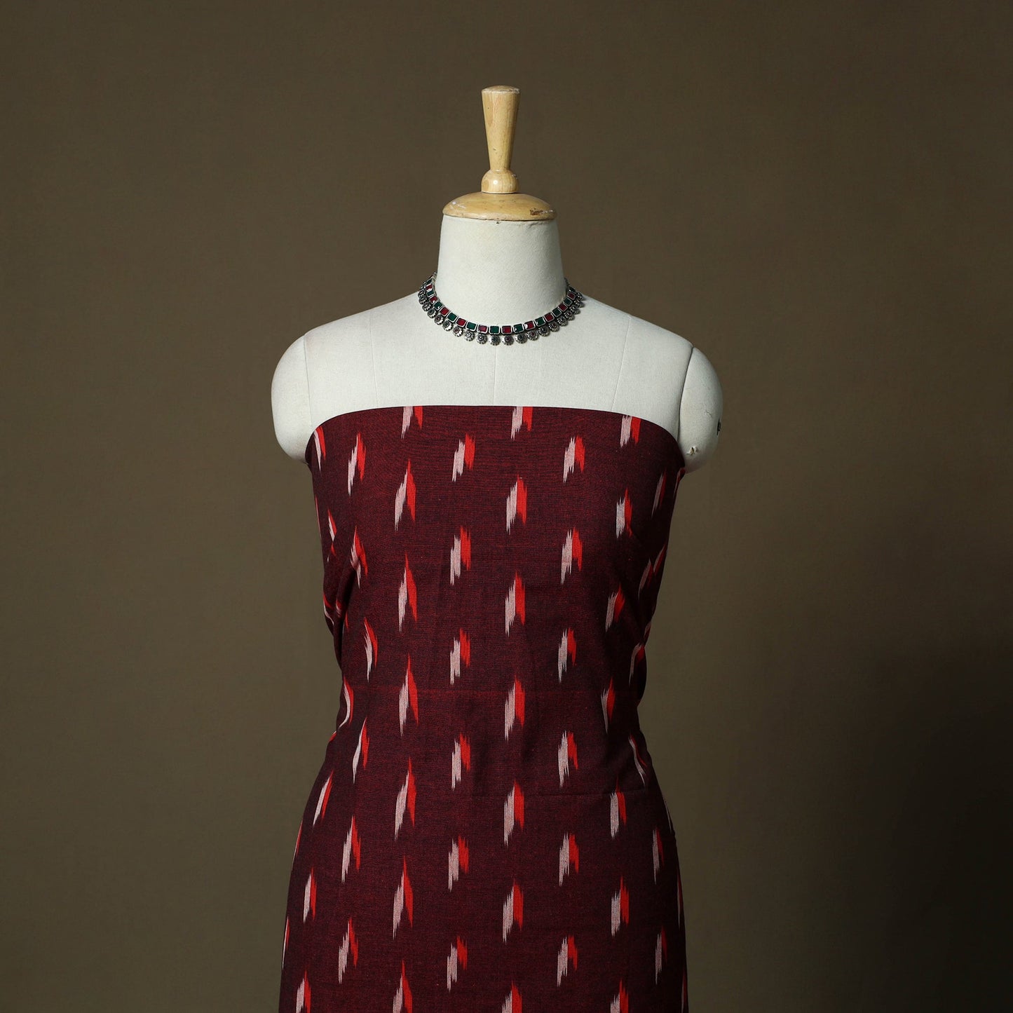 Handloom cotton pochampally ikat 3pc unstitched dress