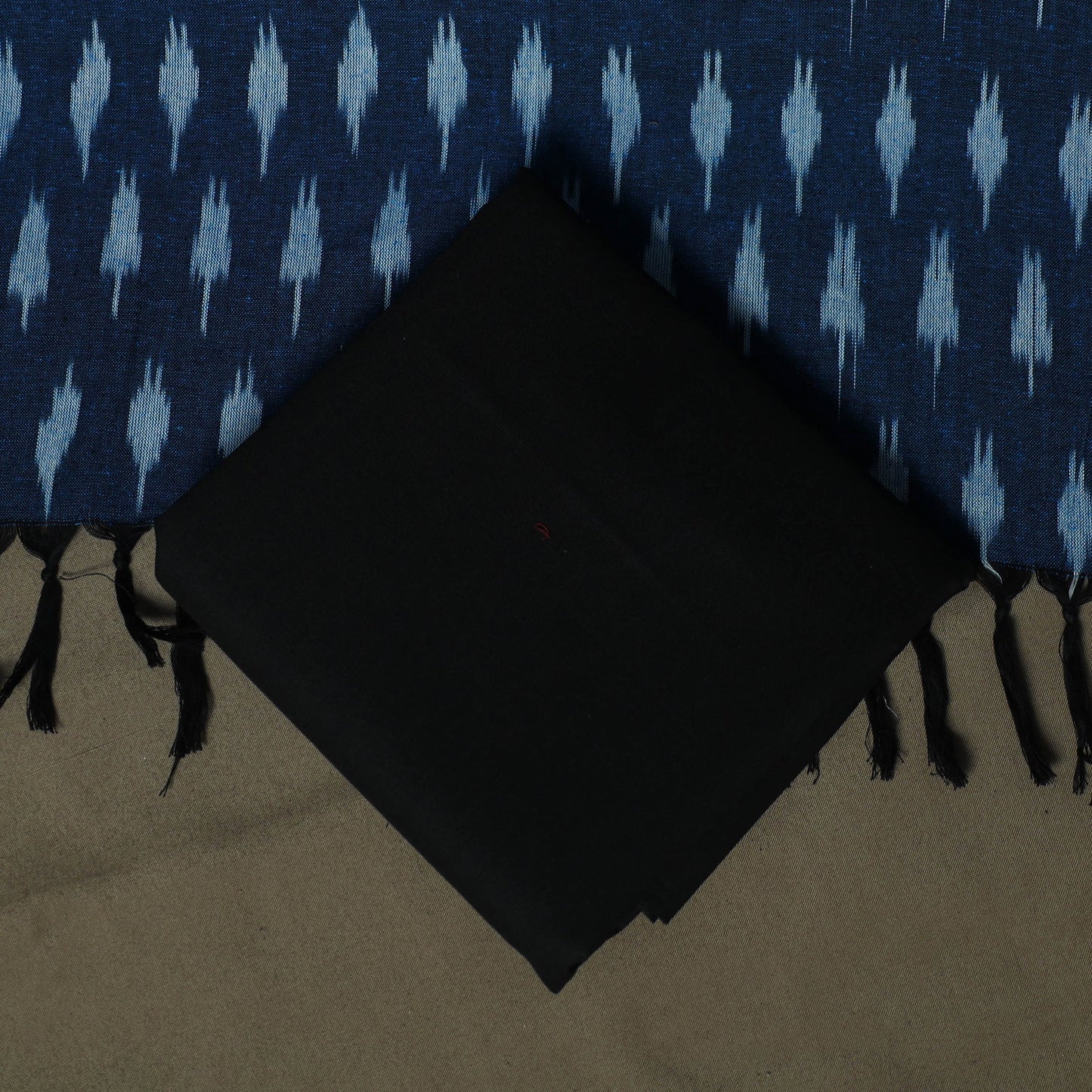 Handloom cotton pochampally ikat 3pc unstitched dress