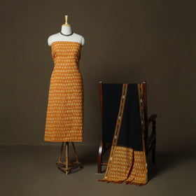 Handloom cotton pochampally ikat 3pc unstitched dress