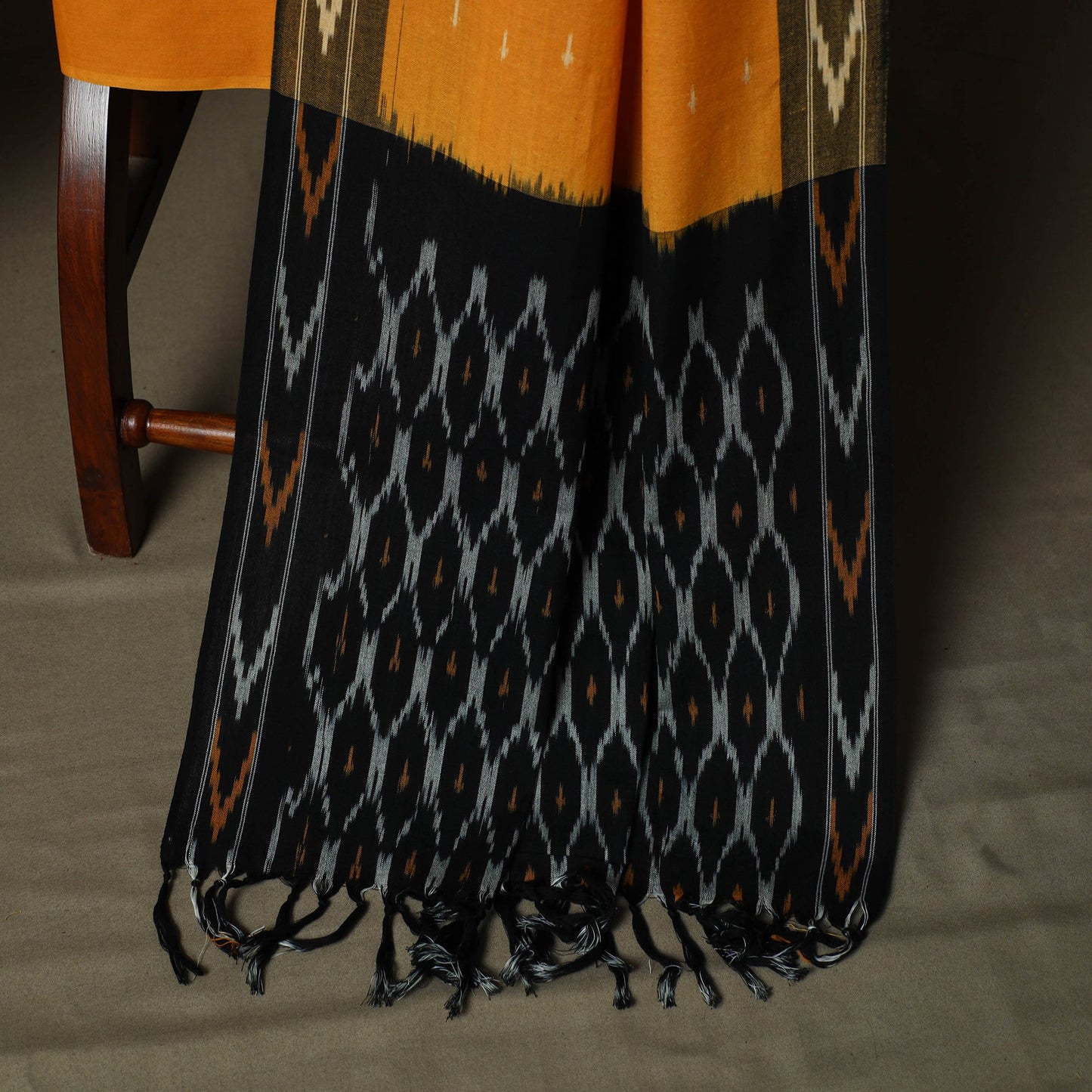 Handloom cotton pochampally ikat 3pc unstitched dress