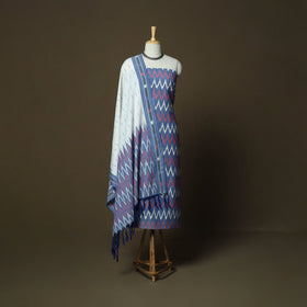 Handloom cotton pochampally ikat 3pc unstitched dress