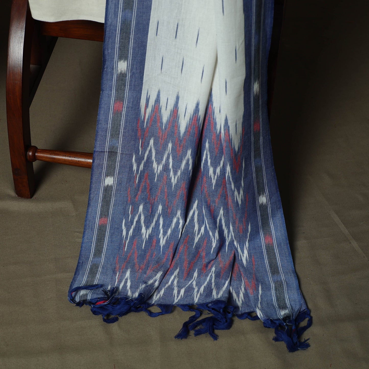 Handloom cotton pochampally ikat 3pc unstitched dress