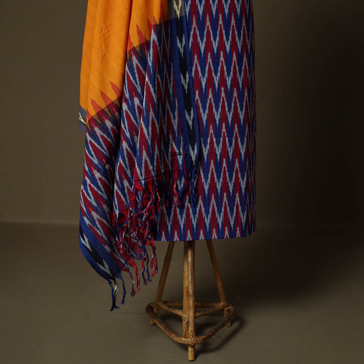 Handloom cotton pochampally ikat 3pc unstitched dress