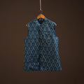 Cotton pochampally ikat men nehru jacket 03 - handcrafted