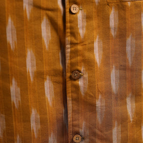 Cotton pochampally ikat men nehru jacket 04 - handcrafted