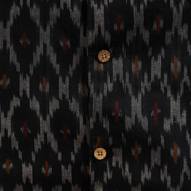 Cotton pochampally ikat men nehru jacket 05 - handcrafted