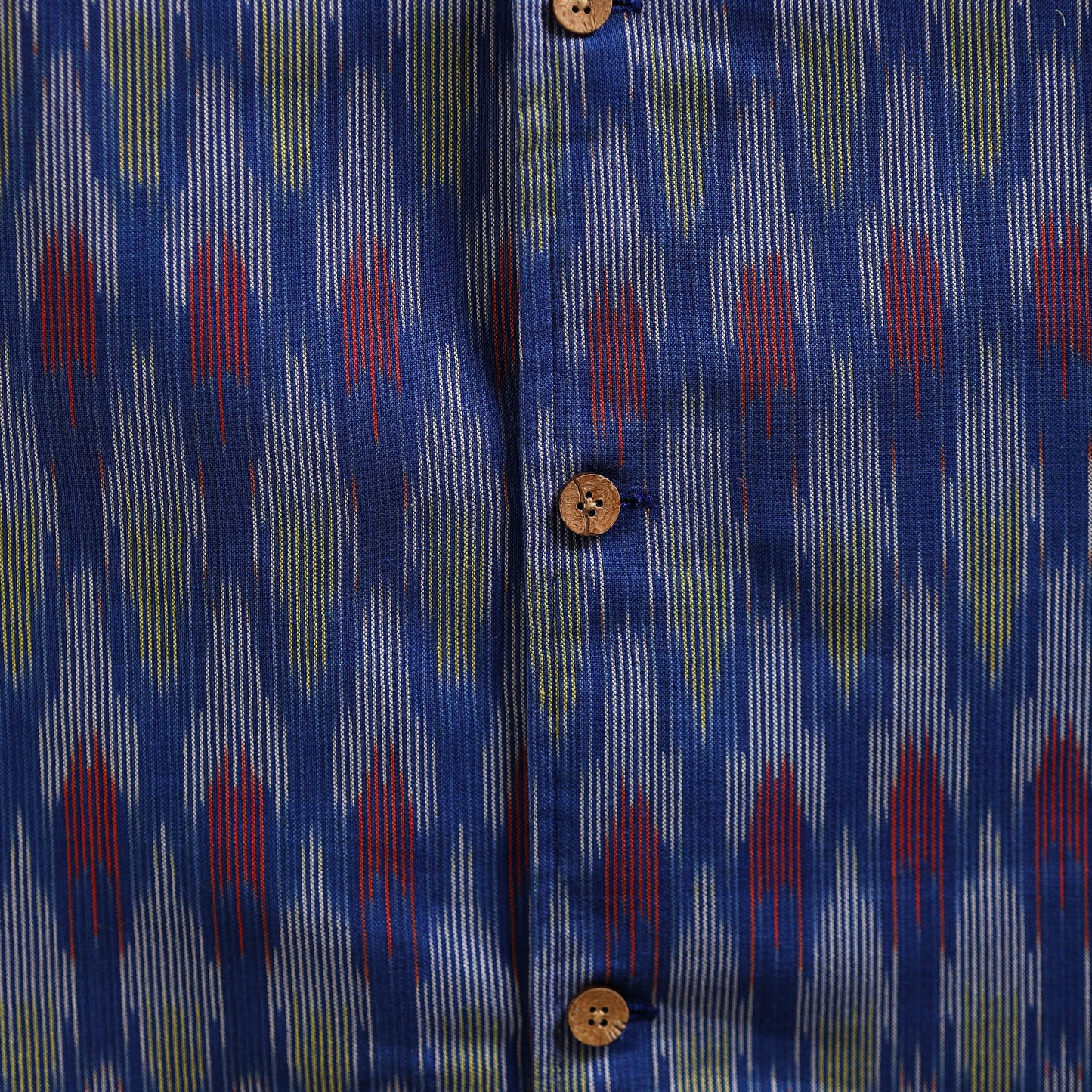 Cotton pochampally ikat men nehru jacket 08 - handcrafted