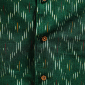 Cotton pochampally ikat men nehru jacket 09 - handcrafted