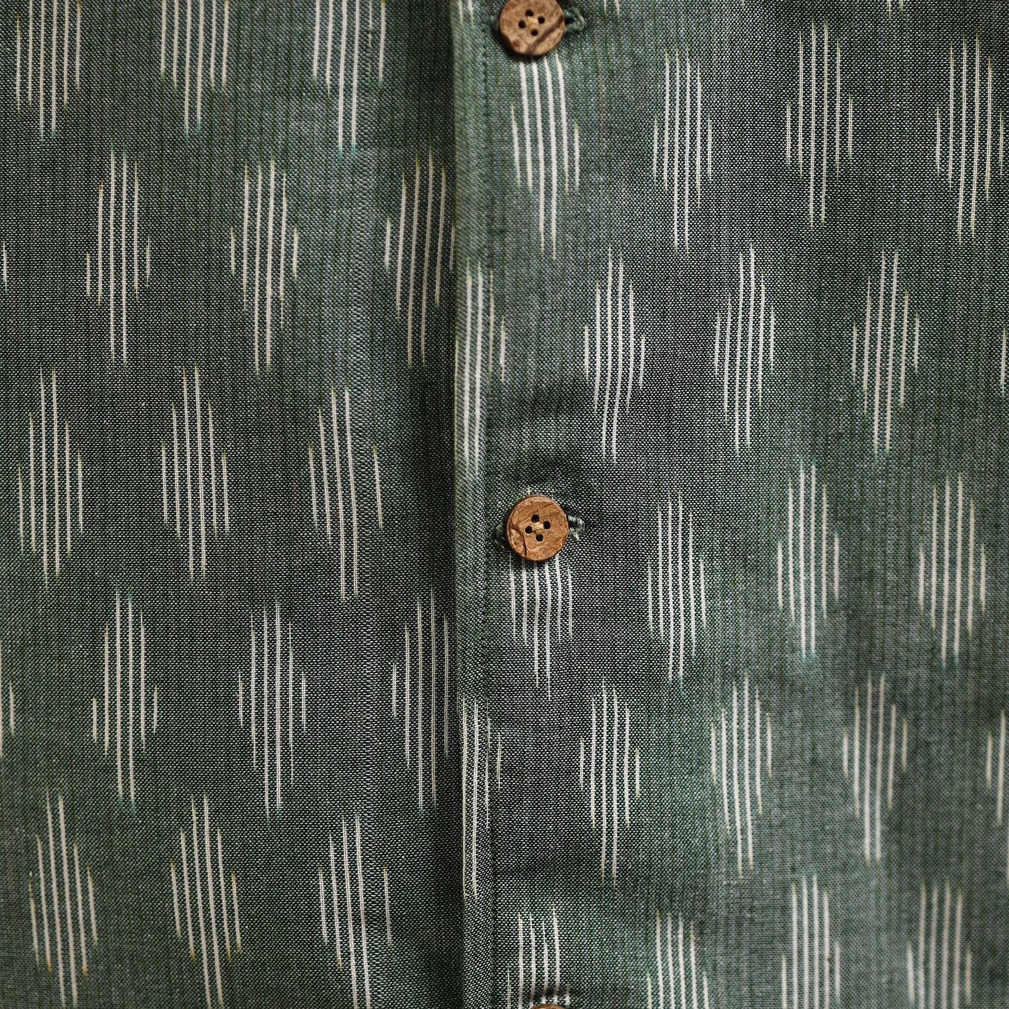 Cotton pochampally ikat men nehru jacket 10 - handcrafted