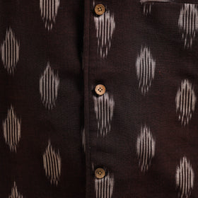 Cotton pochampally ikat men nehru jacket 11 - handcrafted