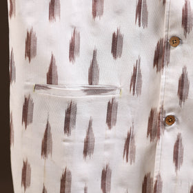 Cotton pochampally ikat men nehru jacket 15 - handcrafted