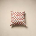 Cotton sanganeri cushion cover 100 - handcrafted