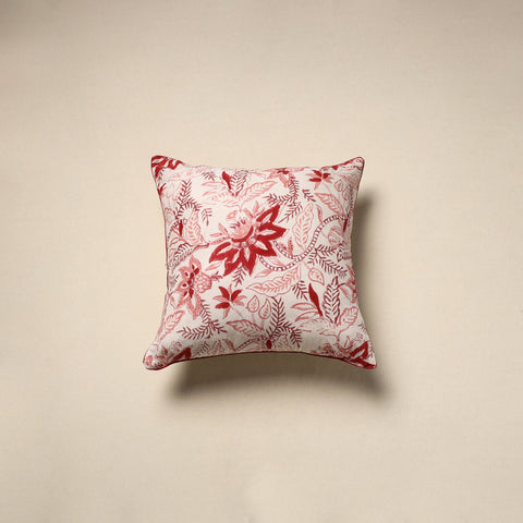 Cotton sanganeri cushion cover 101 - handcrafted