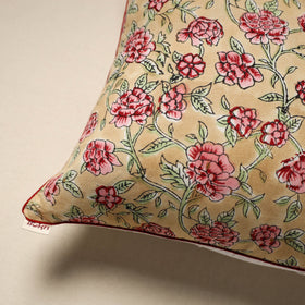 Cotton sanganeri cushion cover 102 - handcrafted