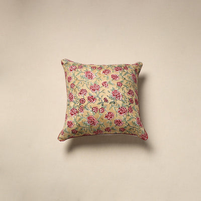 Cotton sanganeri cushion cover 102 - handcrafted