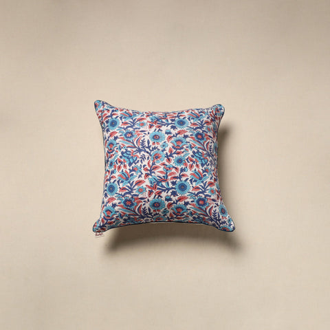 Cotton sanganeri cushion cover 105 - handcrafted
