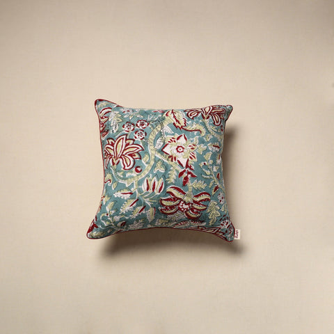 Cotton sanganeri cushion cover 111 - handcrafted