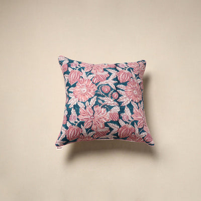Cotton sanganeri cushion cover 119 - handcrafted