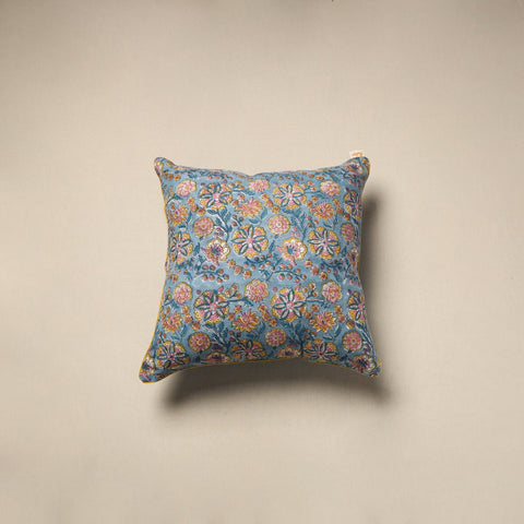 Cotton sanganeri cushion cover 123 - handcrafted