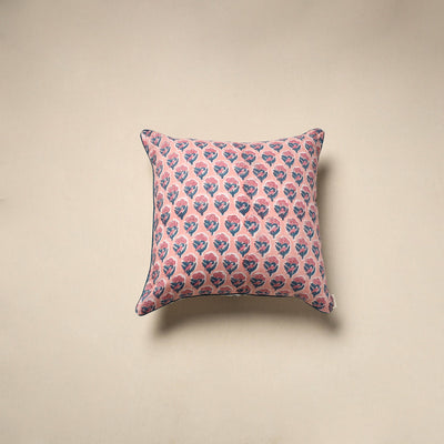 Cotton sanganeri cushion cover 124 - handcrafted